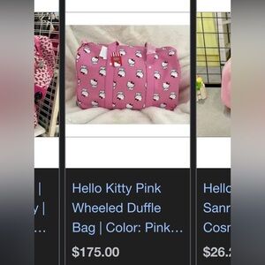 Hello kitty duffel bag